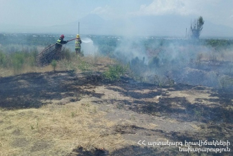 Հրշեջ-փրկարարները մարել են խոտածածկ տարածքներում բռնկված հրդեհները