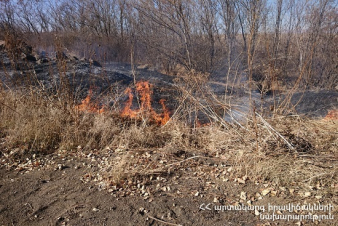 Այրվել է 1 հա բուսածածկ տարածք