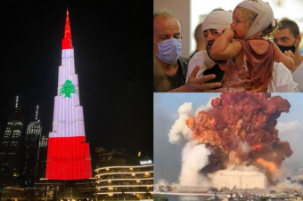 Դուբայի Բուրջ Խալիֆան լուսավորվել է Լիբանանի դրոշի գույներով (լուսանկարներ)