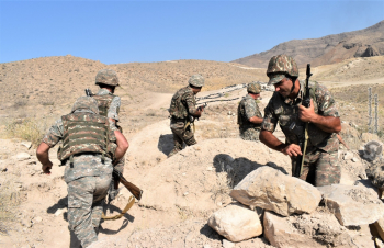 Զորամասերից մեկում անցկացվել է զորավարժություն՝ մարտական հրաձգությամբ