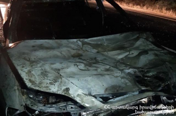 Դիլիջան-Իջևան ավտոճանապարհին այրվել է ավտոմեքենա