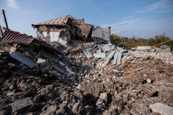 Շուշին` «Սմերչ» համազարկային կրակի ռեակտիվ համակարգով հրետակոծությունից հետո. լուսանկարներ