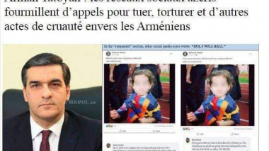 Ֆրանսիալեզու «Nouvelles d'Arménie» պարբերականն անդրադարձել է ադրբեջանական սոցիալական ցանցերում հայ երեխաների սպանելու, խոշտանգելու, արյունը խմելու ու այլ դաժան վերաբերմունքի արժանացնելու կոչերին