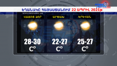 Եղանակի տեսություն 22.04.2021