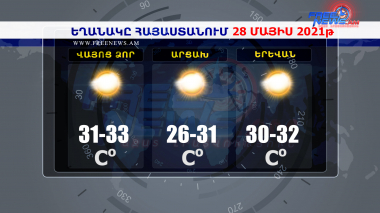 Եղանակի տեսություն 28.05.2021