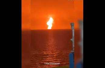 Մեծ պայթուն և հրդեհ Կասպից ծովում, բաքվի առափնյա շրջանում. տեսանյութ