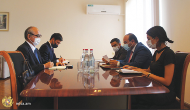 Նարեկ Մկրտչյանն ընդունել է Հայաստանում Ճապոնիայի արտակարգ և լիազոր դեսպանին