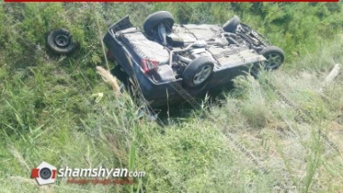 Արարատի մարզում Mercedes-ը գլորվելով հայտնվել է դաշտում․ կա 1 զոհ, 3 վիրավոր