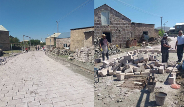 Արևշատում մեկնարկել են երկրորդական 5-րդ փողոցի սալարկման աշխատանքները