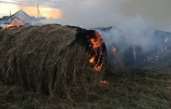 Պռոշյան գյուղում անասնակեր է այրվել