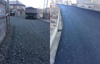 Կարմիրգյուղում ընթանում են ասֆալտապատման, լուսավորության ցանցի եւ ջրահեռացման համակարգի կառուցման աշխատանքներ