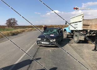 Արմավիրի մարզում Volkswagen-ը մխրճվել է ЗИЛ-ի մեջ. կա վիրավոր