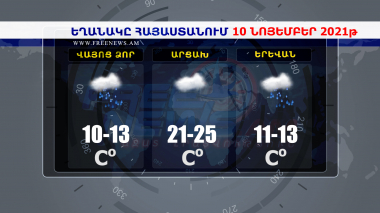 Եղանակի տեսություն 10.11.2021