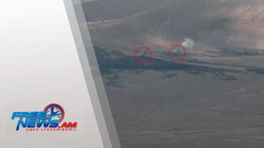 Ինչպես է այրվում ադրբեջանական խոցված զինտեխնիկան (տեսանյութ)