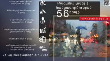 Դեկտեմբերի 20-ից 21-ը բացահայտվել է հանցագործության 56 դեպք
