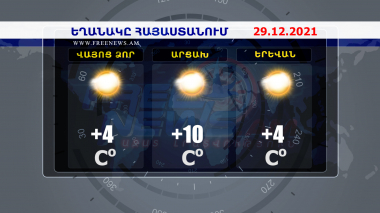 Եղանակի տեսություն. 29.12.2021