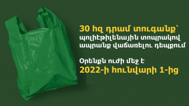 30 հազար դրամ տուգանք՝ պոլիէթիլենային տոպրակով ապրանք վաճառելու դեպքում․ օրենքն ուժի մեջ է մտել