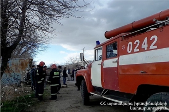 Գեղարքունիքի մարզի Դպրաբակ գյուղում տուն է այրվել