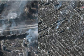 Մարիուպոլում ավերածության մասշտաբը` արբանյակից արված լուսանկարներում