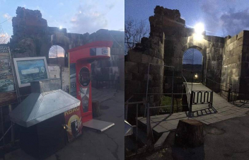 «Գառնի» պատմամշակութային արգելոց-թանգարանի մուտքից քիչ հեռու տեղադրված սպորտային և զովացուցիչ ըմպելիքի սարքերը հանվել են