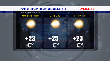 Եղանակի տեսություն. 29.04.2022