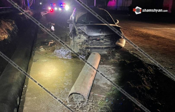 Արարատի մարզի բնակիչը Երևանում ավտոմեքենայով բախվել է ավազե թմբին. կան վիրավորներ