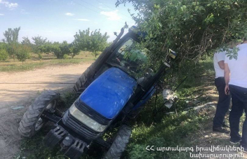 Այգավան գյուղում տրակտորը շրջվել է քաղաքացու վրա