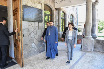 Աննա Հակոբյանը Վանաձորում այցելել է Ստեփան Զորյանի տուն-թանգարան, Գեղագիտության ազգային կենտրոն և Գուգարաց թեմի առաջնորդարան