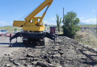 Կամրջի հիմնանորոգման աշխատանքներ Երևան-Սևան-Իջևան-Ադրբեջանի սահման միջպետական ավտոճանապարհի մի հատվածում