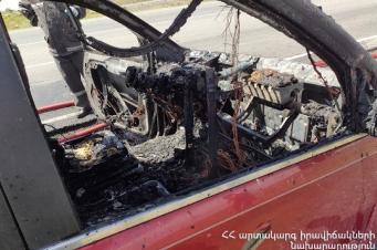 Մաստարա-Լանջիկ ճանապարհին ավտոմեքենա է այրվել