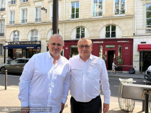 Արցախի ԱԺ նախագահը հանդիպել է Արցախ-Ֆրանսիա բարեկամական շրջանակի նախագահի հետ