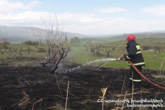 Հրշեջ-փրկարարները մարել են ընդհանուր մոտ 3.4 հա տարածքում բռնկված հրդեհները