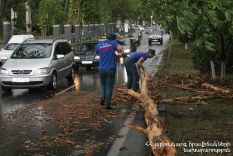 380 ահազանգ .ինչ վնասներ է հասցրել ուժգին քամին Երևանում