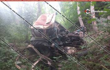 Տավուշում տրակտորը գլորվել է ձորը,վերածվելով ջարդոնի