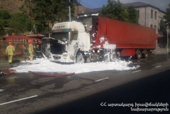 Հրշեջները Վայքում մարել են բեռնատարում բռնկված հրդեհը