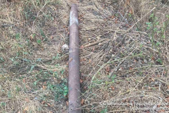 Տավուշի Սևքար գյուղում չպայթած արկ է հայտնաբերվել