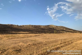 Զովք գյուղի մոտ այրվել է մոտ 20 հա խոտածածկույթ