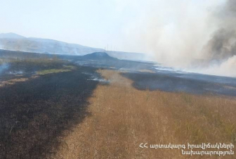 Հրազդանում այրվել է մոտ 40 հա խոտածածկույթ