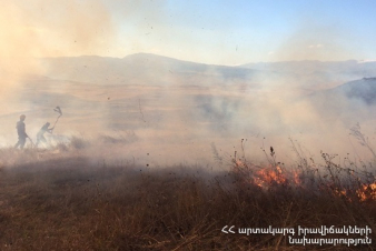 Լեռնանիստ գյուղում այրվել է մոտ 35 հա խոտածածկույթ
