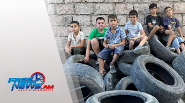 Արմավիրից ՝ դիրքեր. երեխաներն անիվներ են հավաքում