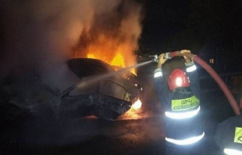 Իջևան քաղաքում ավտոմեքենան բախվել է գազատար խողովակին