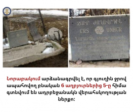 Նորաբակ գյուղը ջրով ապահովող բնական 6 աղբյուրներից 5-ն ադրբեջանցիների վերահսկողության տակ են․ ՄԻՊ