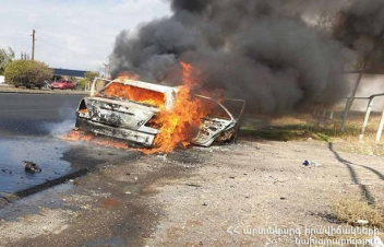 Աշտարակ-Երևան ավտոճանապարհին ավտոմեքենա է այրվել