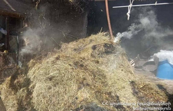 Կոտայքի մարզում հրդեհվել է հացատան տանիք ու մոտ 70 հակ անասնակեր