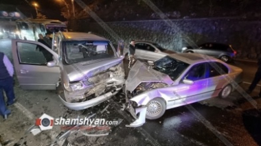 Խոշոր ավտովթար Երևանում․ վիրավորներից 2-ը երեխաներ են