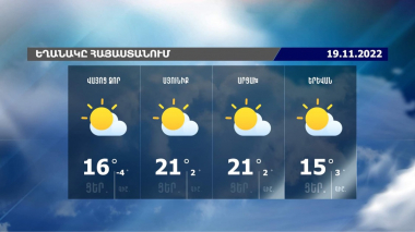 Եղանակի տեսություն. 19.11.2022