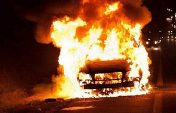 Ստեփանավանում ավտոմեքենա է այրվել