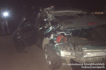 Երևան-Սևան ճանապարհին բախվել են Toyota RAV4 և Audi A4 մակնիշների ավտոմեքենաները