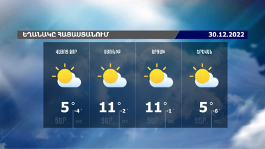 Եղանակի տեսություն. 30.12.2022