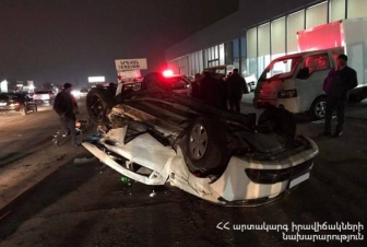 Երևան-Աբովյան ավտոճանապարհին տեղի է ունեցել ՃՏՊ. ԱԻՆ-ի նախնական տվյալներով կան տուժածներ